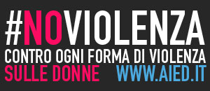 banner iniziativa "No Violenza – Contro lo stalking, il femminicidio ed ogni altra forma di violenza sulle donne"