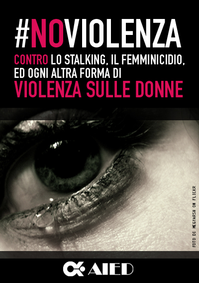 banner iniziativa "No Violenza – Contro lo stalking, il femminicidio ed ogni altra forma di violenza sulle donne"
