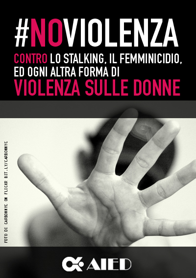 banner iniziativa "No Violenza – Contro lo stalking, il femminicidio ed ogni altra forma di violenza sulle donne"