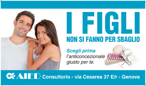 2015 11 AIED Genova: Campagna per la contraccezione, manifesti e locandine